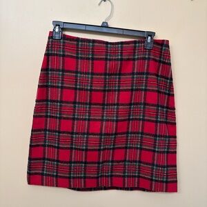 Talbots Red Plaid Mini Skirt